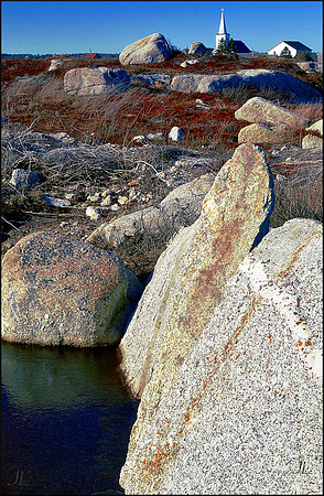 Arrangement with Erratics and Church w sig DSC_1101