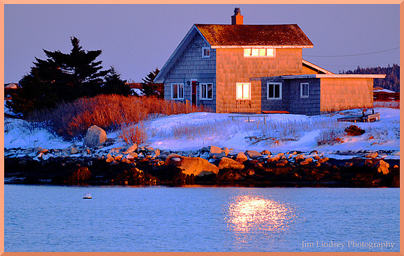 Abandoned House on Saul's at Sunset  w border DSC_0488