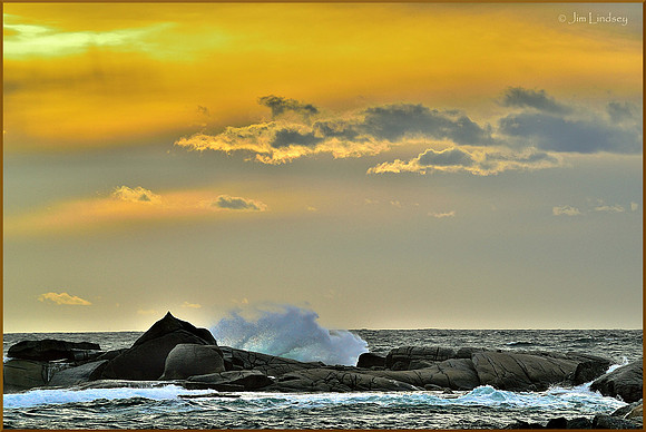 Sunset and Spray w border DSC_0415