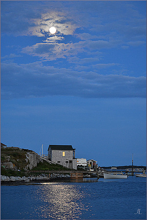 Super Moon Over Prospect Harbour w sig