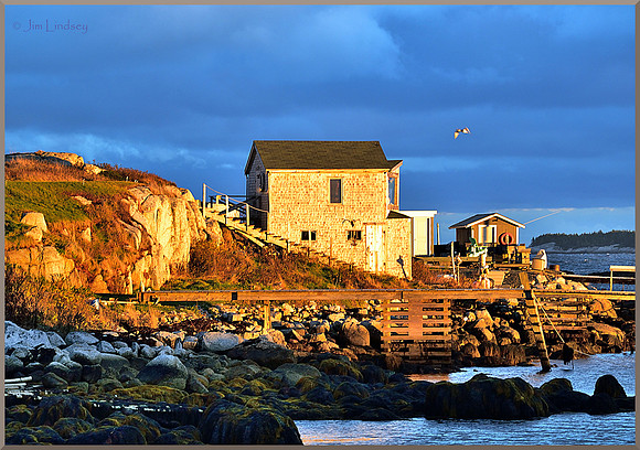 Sunset in the Village w border DSC_0079