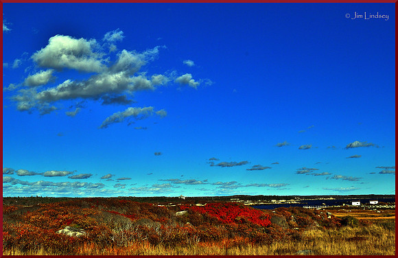 Close of Day over Prospect Bay w border DSC_0377