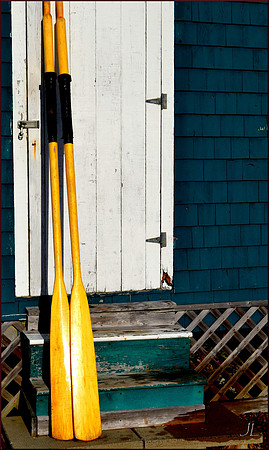 Oars against the Boathouse