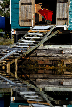 Boathouse and Ramp Reflection w sig DSC_0740