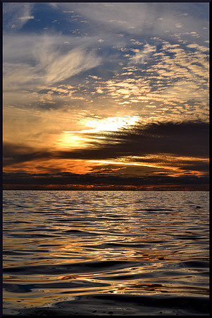 Nova Scotia Sunset with Border