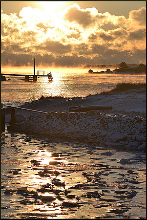 Cold Harbour Sunrise with Border