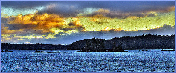 Snowfall Sunset w border DSC_0877