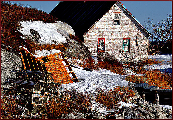 Red Window Frames with border
