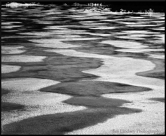 Bay Ice in Early Light with border