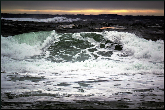 Wave on a Winter Sea with Border