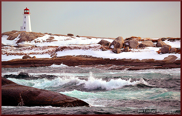 Peggy's Cove Lighthouse 3 w border DSC_0574