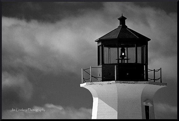 Peggy's Cove Lighthouse B&W close-up DSC_3332