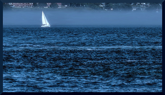 Boat and fog