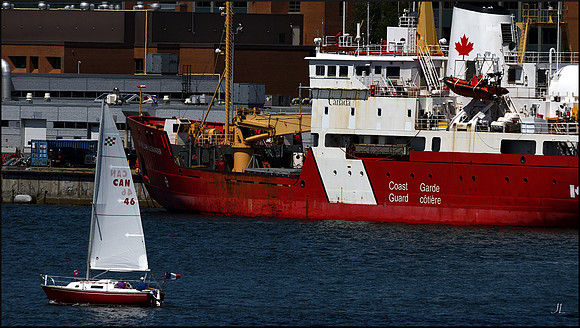 Two Red and White Boats w sig DSC_1682